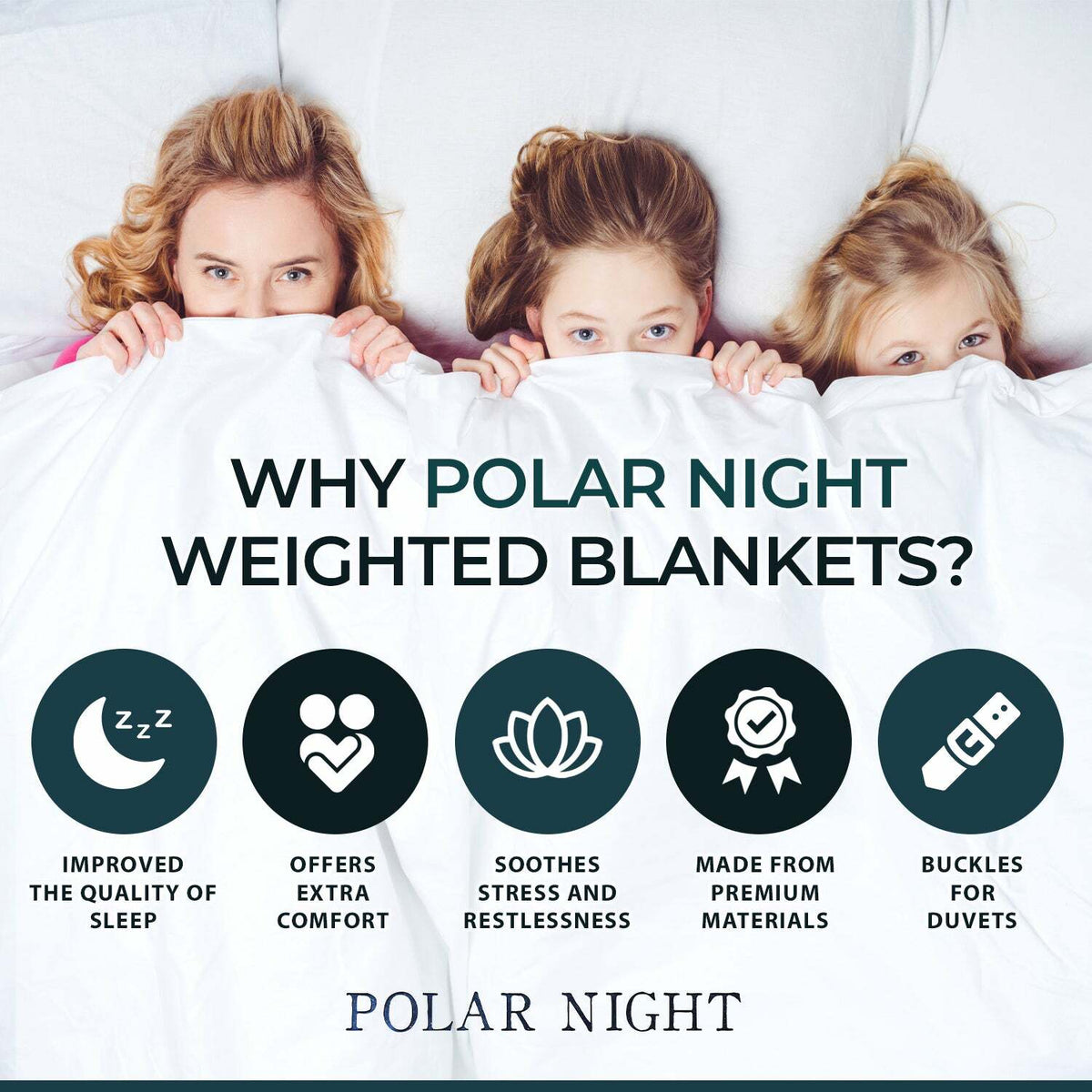 
              Polar Night Weighted Blanket 3-5kg, 100x150cm